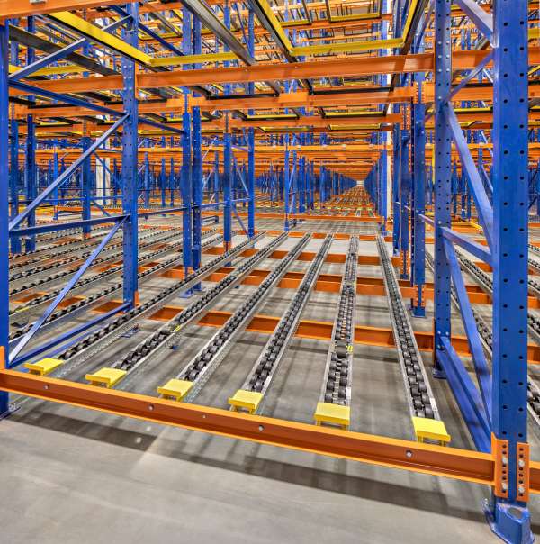 Pallet Flow Rack for Bellevue warehouses